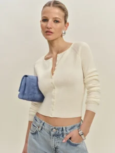 Reformation's Meadow Regenerative Merino Cardigan