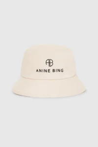 Annie Bing Nicks Bucket Hat - Ivory Cotton Twill with Logo