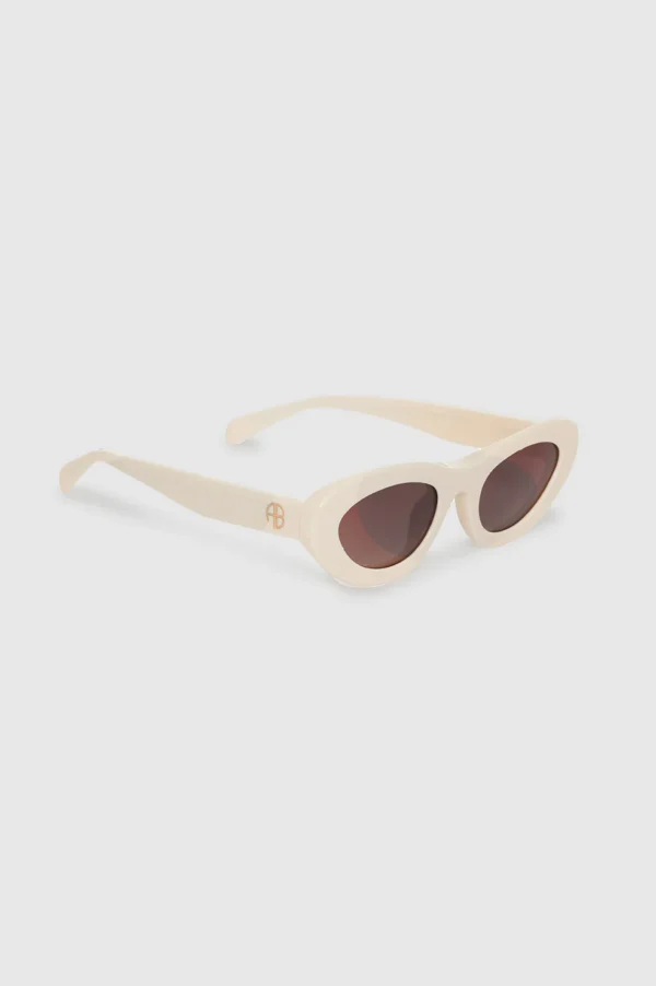Annie Bing Roma Sunglasses - Cat-Eye Bone Acetate Frames - Image 3