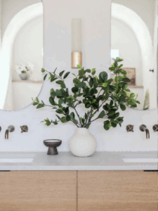 "8" White Round Ceramic Vase