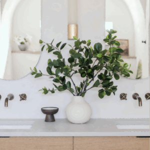 "8" White Round Ceramic Vase