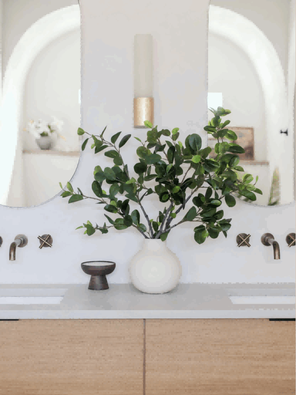 "8" White Round Ceramic Vase