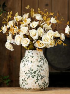 Vintage Chinoiserie Ceramic Vase