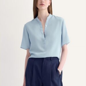 The Popover Top in Washable Silk