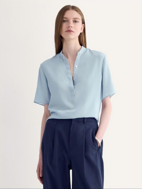 The Popover Top in Washable Silk
