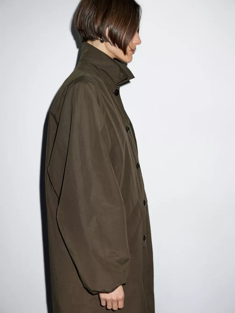 Massimo dutti Massimo dutti Water-repellent technical fabric trench coat with button detail