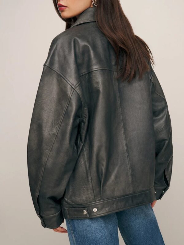 Veda Marco Leather Oversized Bomber1