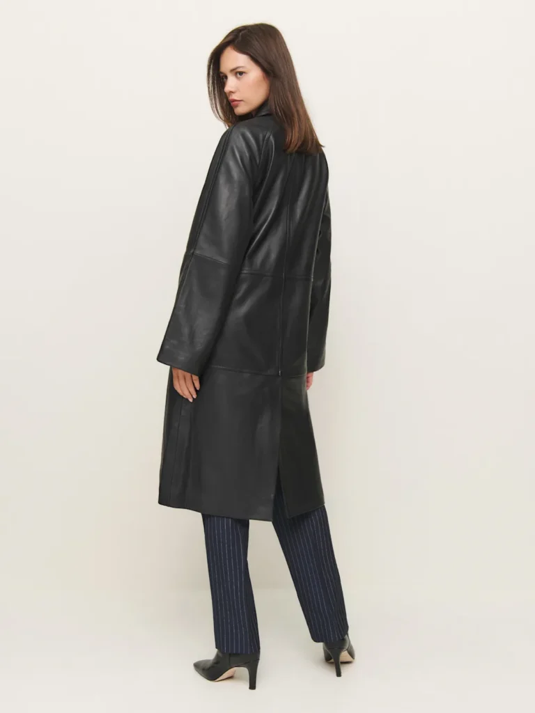 reformation Veda Beck Leather Trench