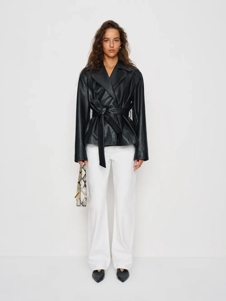 reformation Veda Jaden Cropped Trench