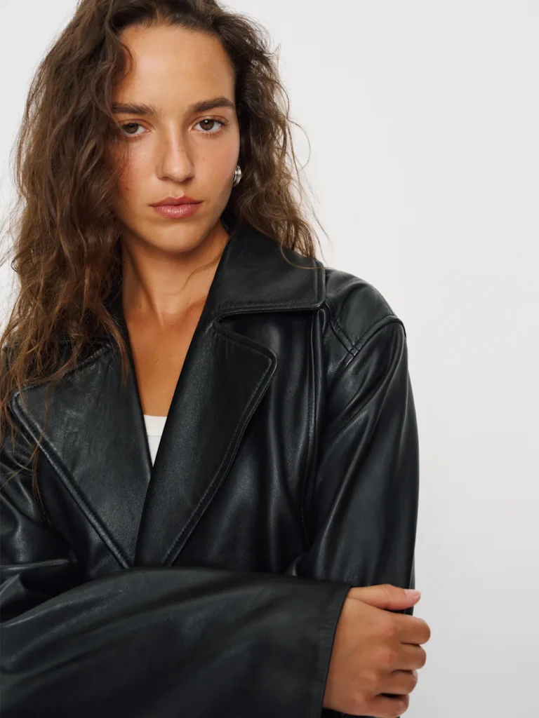 reformation Veda Jaden Cropped Trench