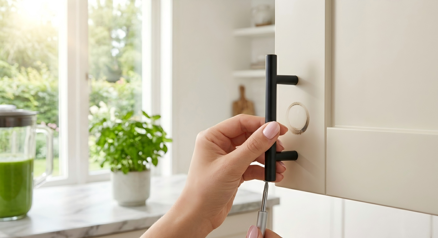 Affordable luxury kitchen hardware updates cabinet handles