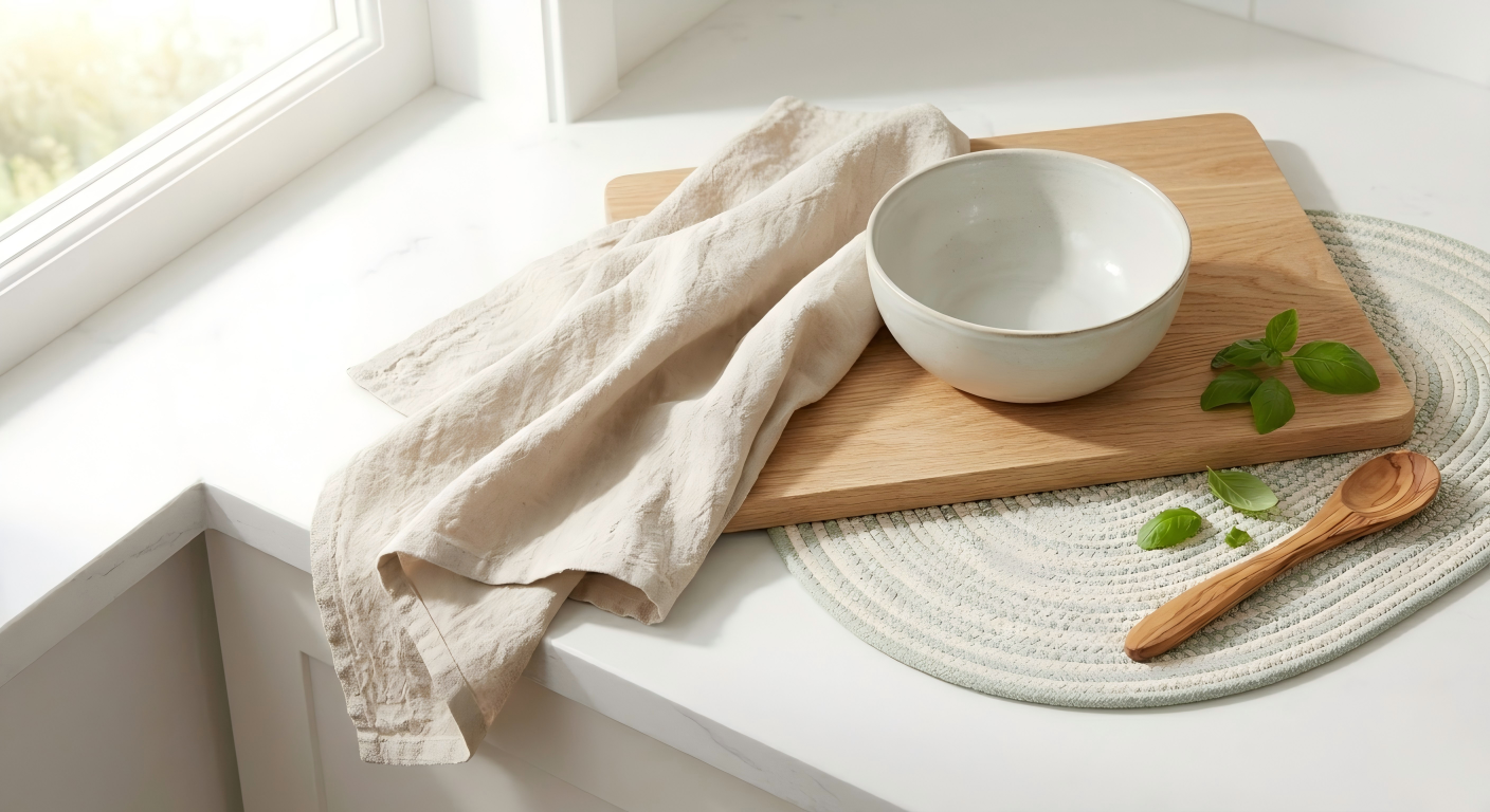 Low cost quick kitchen soft decoration refresh items