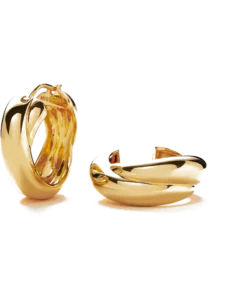 Lucy Williams Chunky Medium Entwine Hoop Earrings
